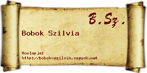 Bobok Szilvia névjegykártya